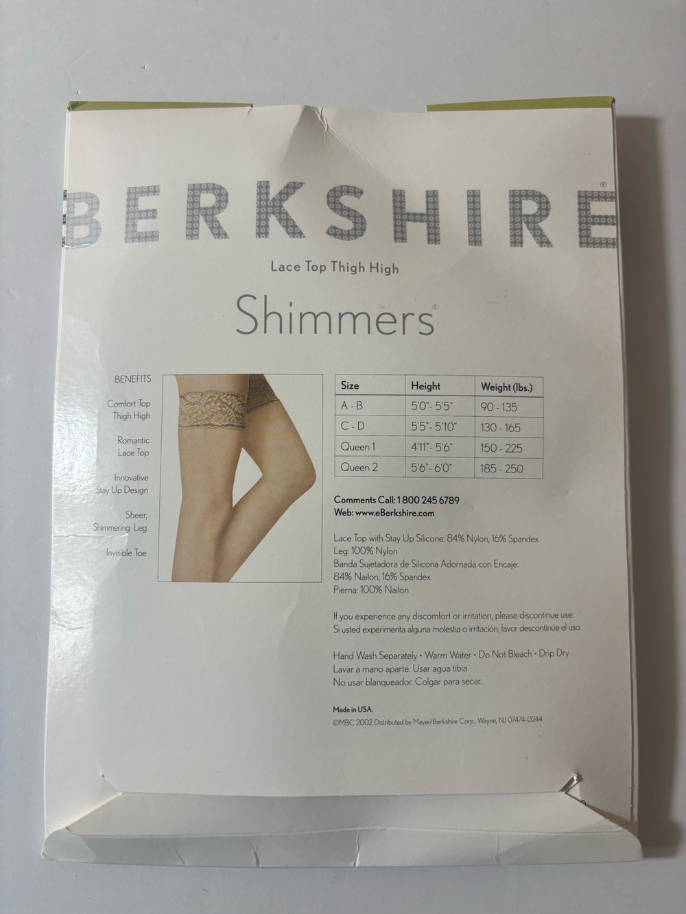 Berkshire Shimmers Thigh Highs Shimmering Invisible Toe Lace Top Silver Size C-D - Picture 2 of 6